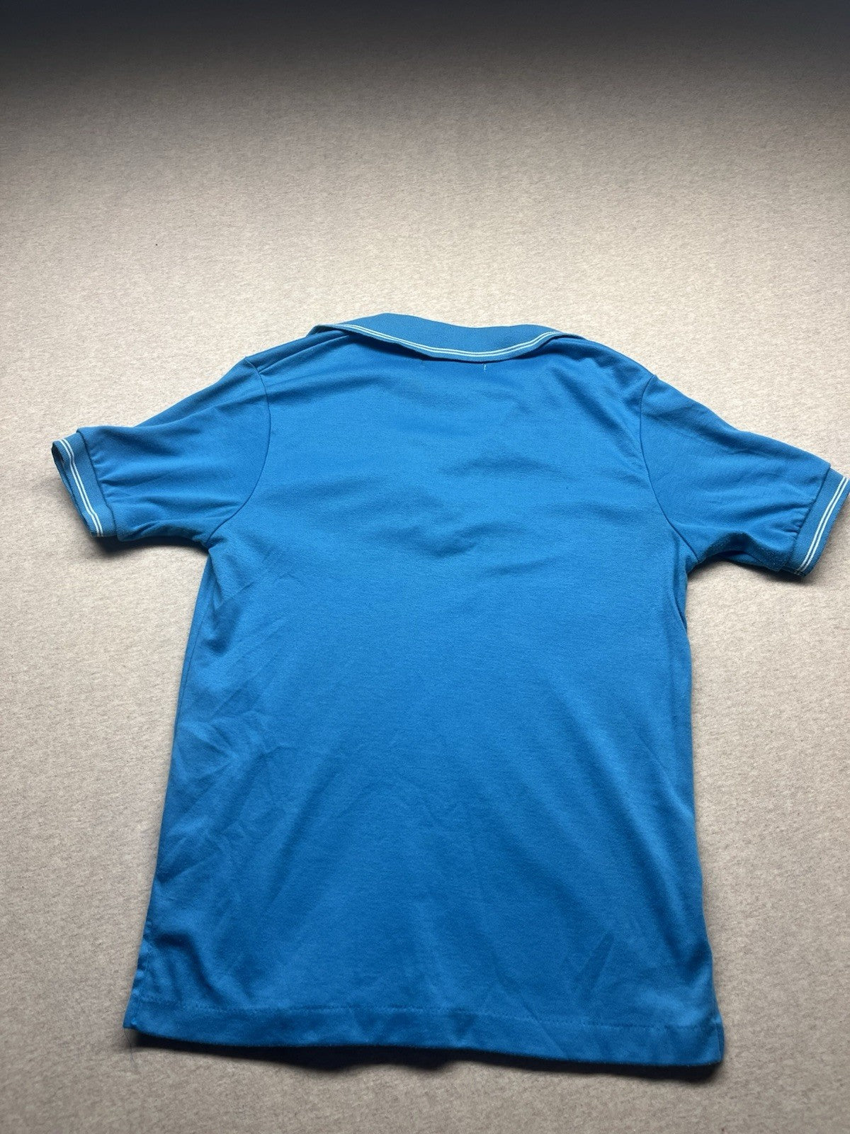 1980s Women’s Blue S Sleeve Knit Polo shirt