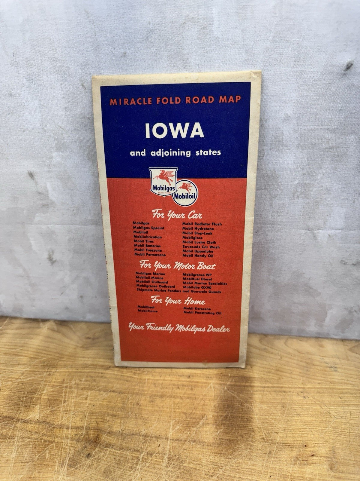 Miracle Road Fold Map Iowa Vintage #1450