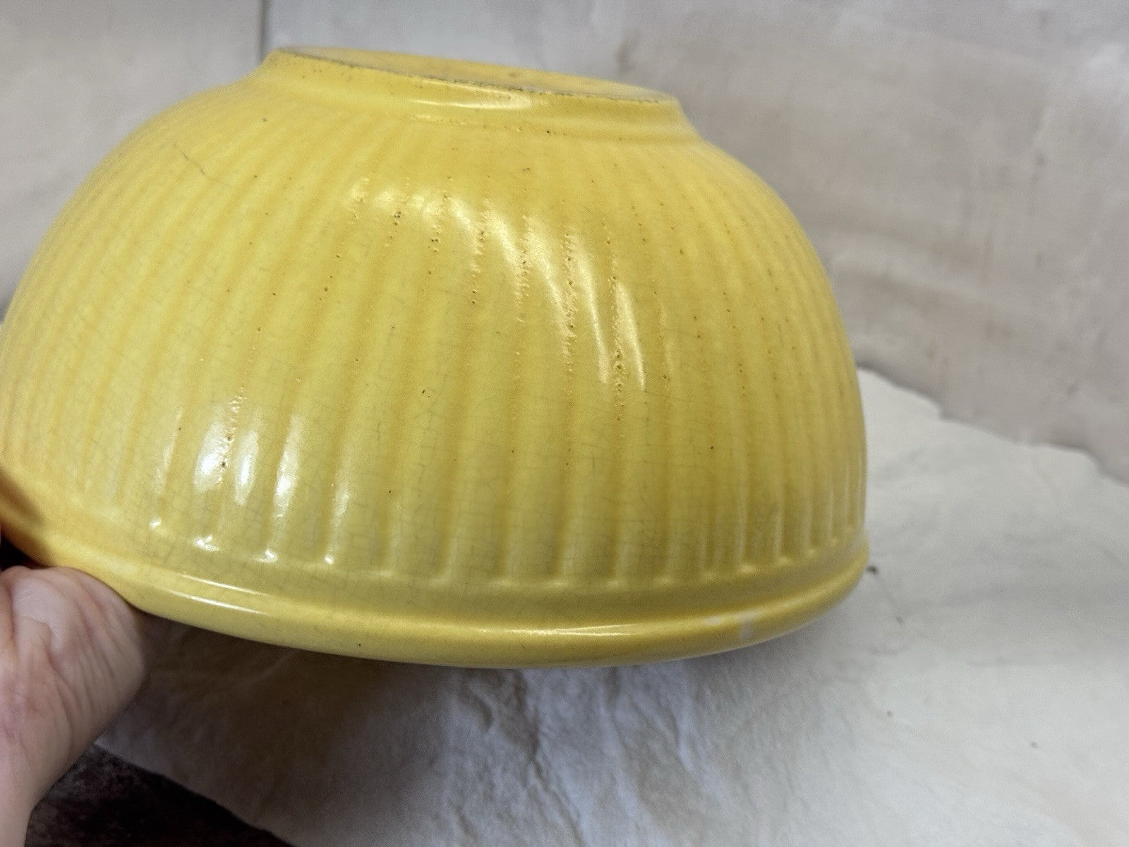 Red Wing Yellow Pottery Mixing Bowl Vintage  #S-1911