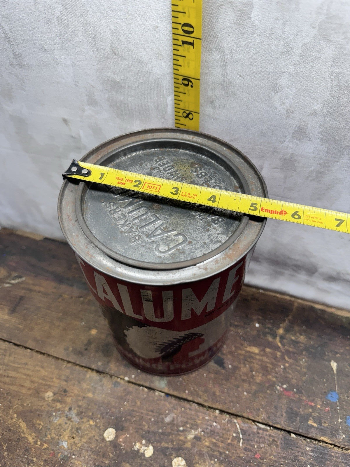 5lb Calumet Baking Powder Tin Vtg #S-1564