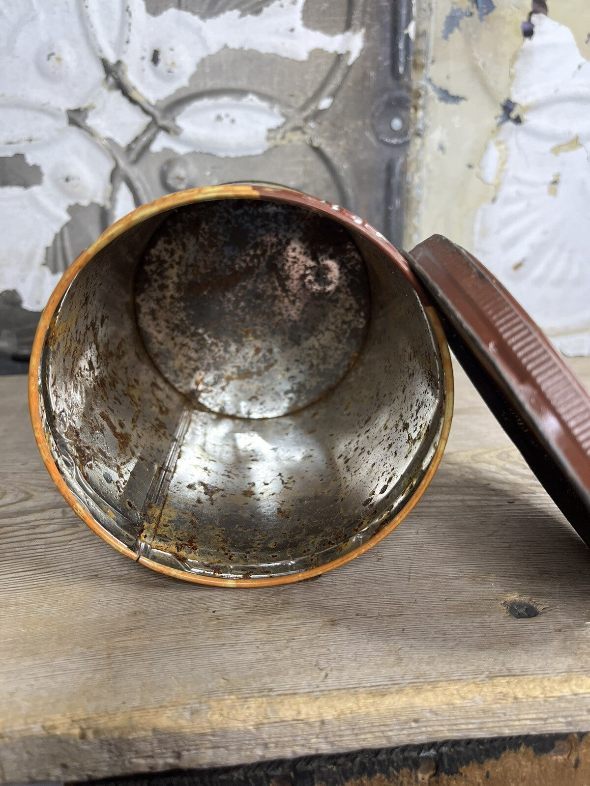 Vintage Ole Smokin Peanut Brittle Tin