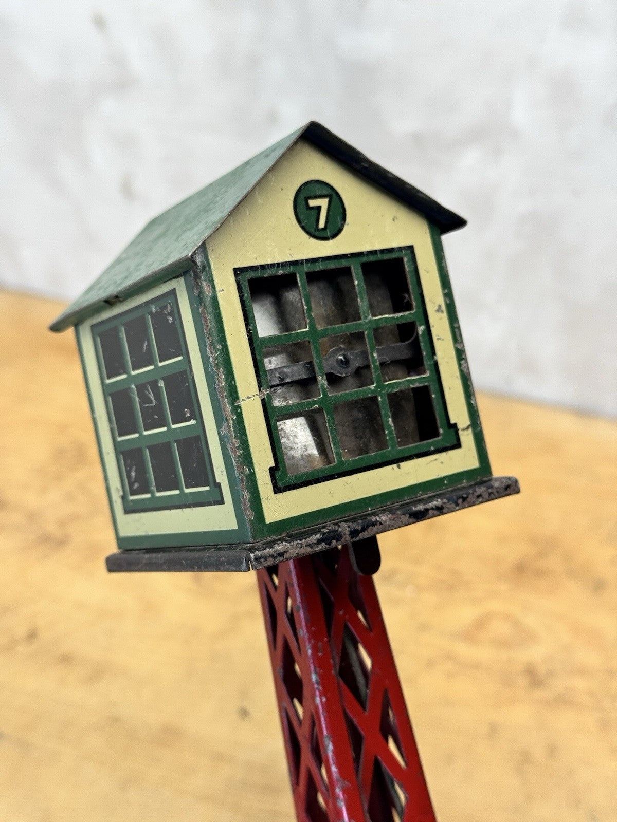 Vintage Marx Radio Train Control Tower No. 7 Tin Litho #S-1607