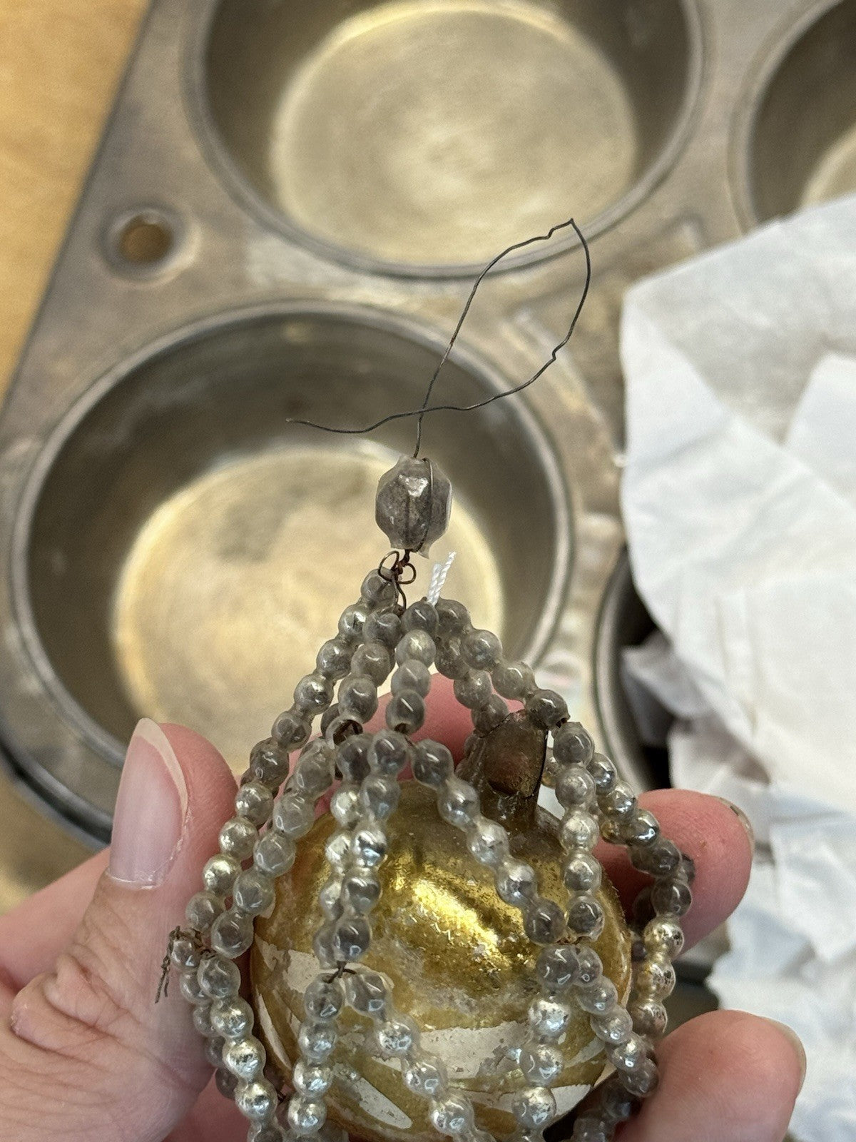 Victorian Glass Bead Ornament #1575