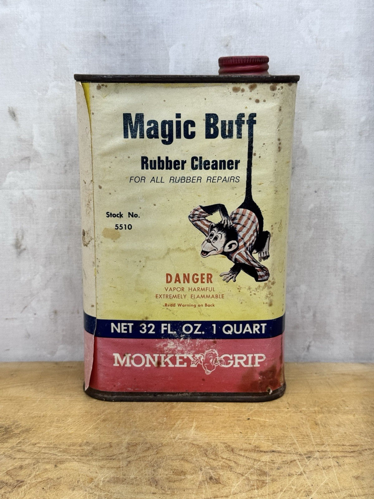 Monkey Grip Magic Buff Rubber Cleaner Vintage #1103