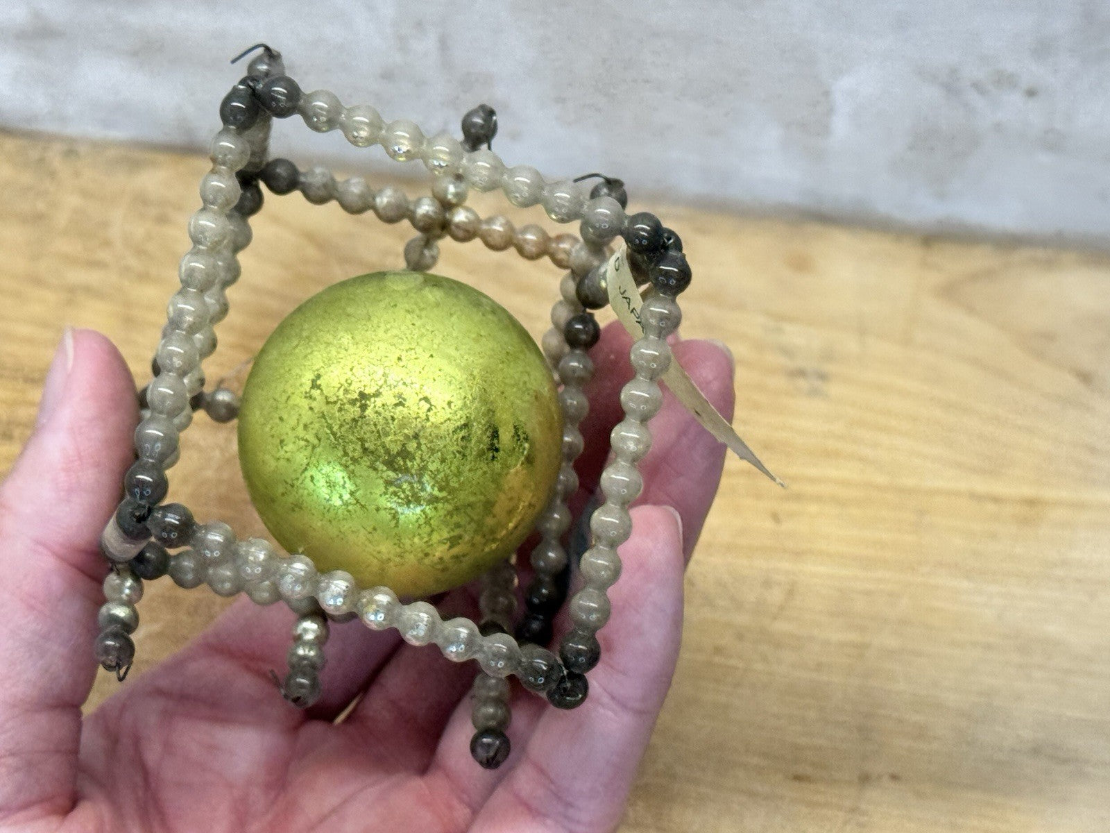 Occupied Japan Victorian House Glass Bead Ornament #1574