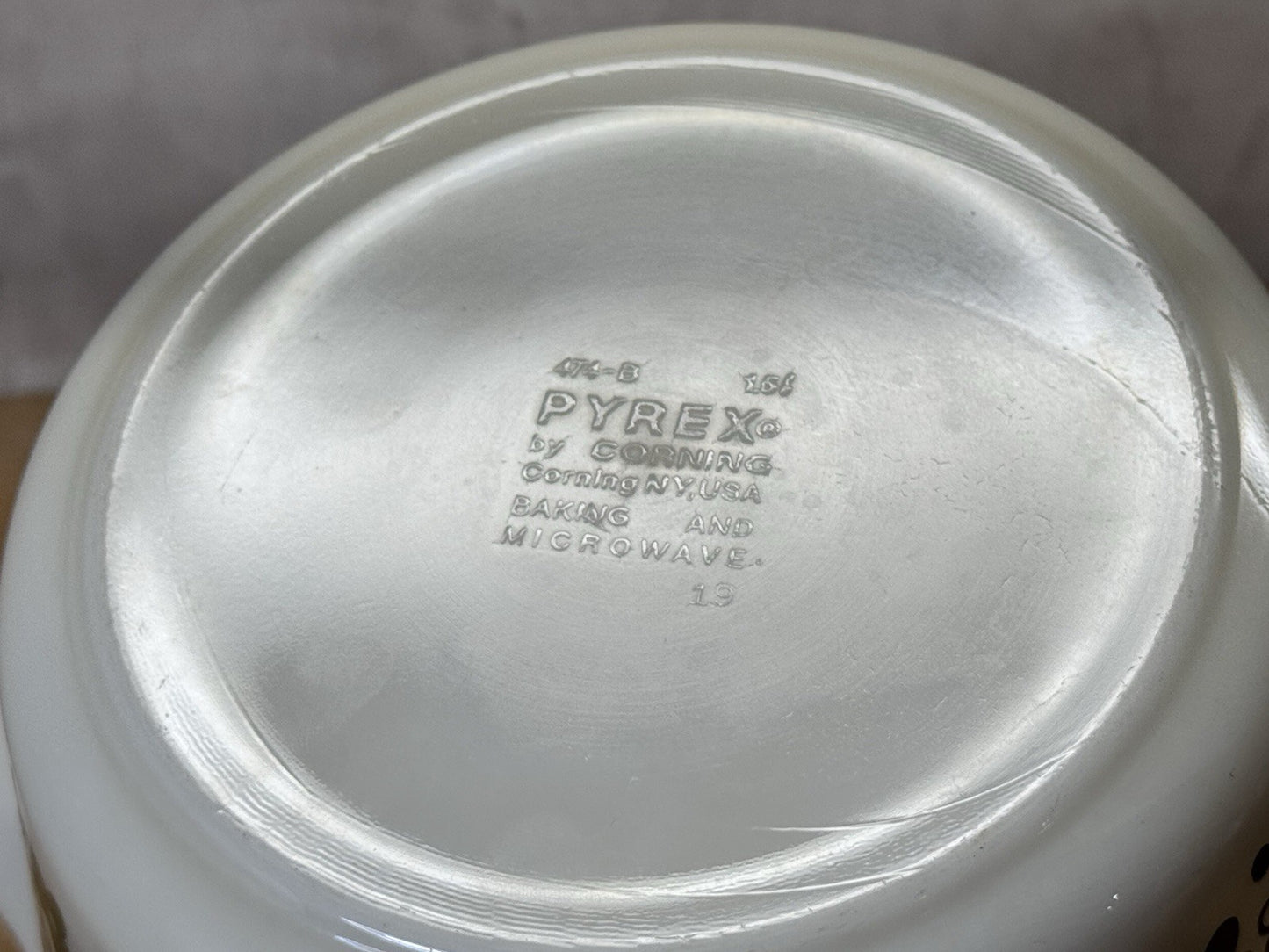 Pyrex 474-B Casserole Baking Dish Vintage Spring Blossom  #S-1806