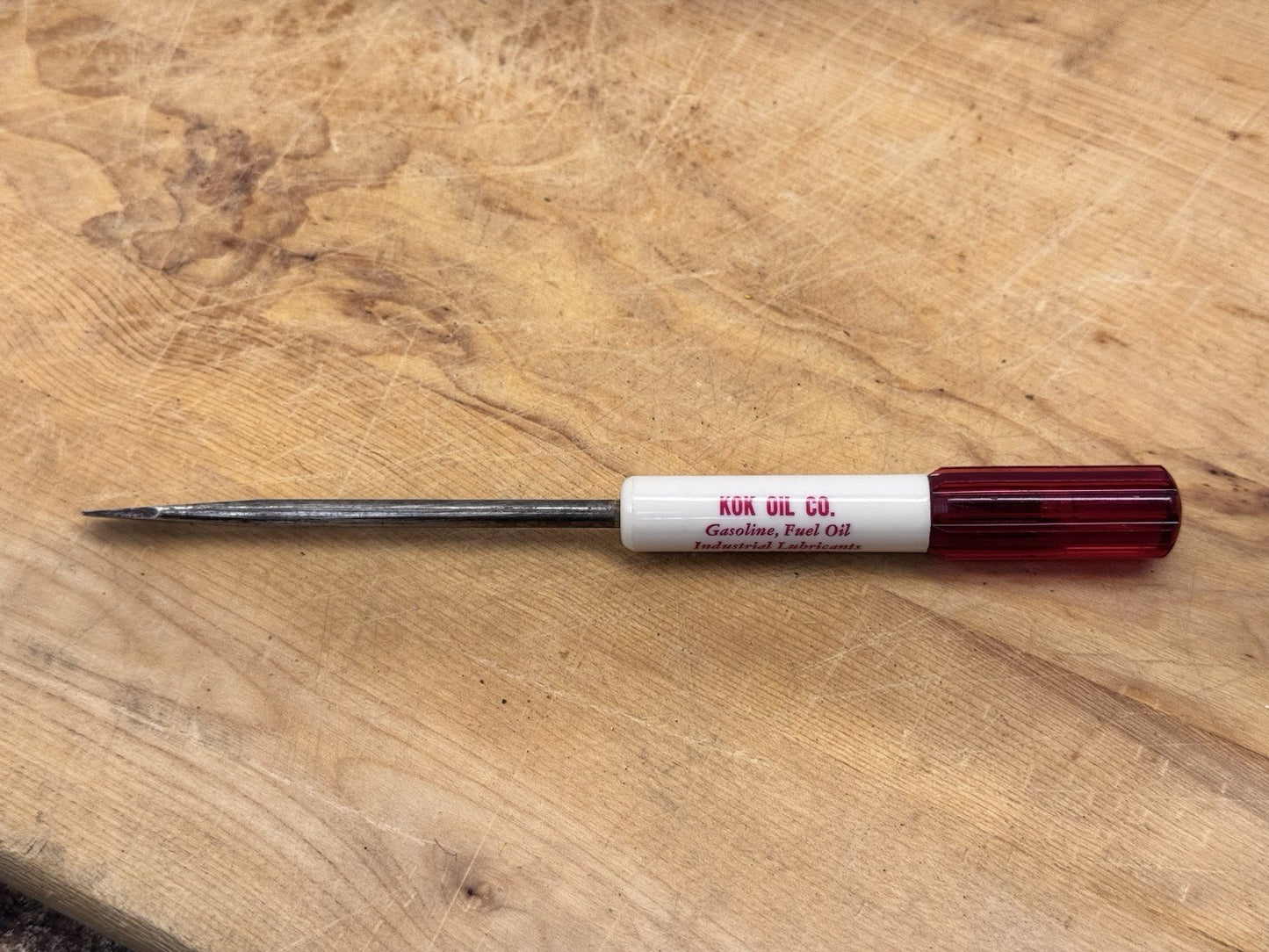 Kok Oil Co. Randolph Wisconsin Advertisement Screwdriver Vintage #1271