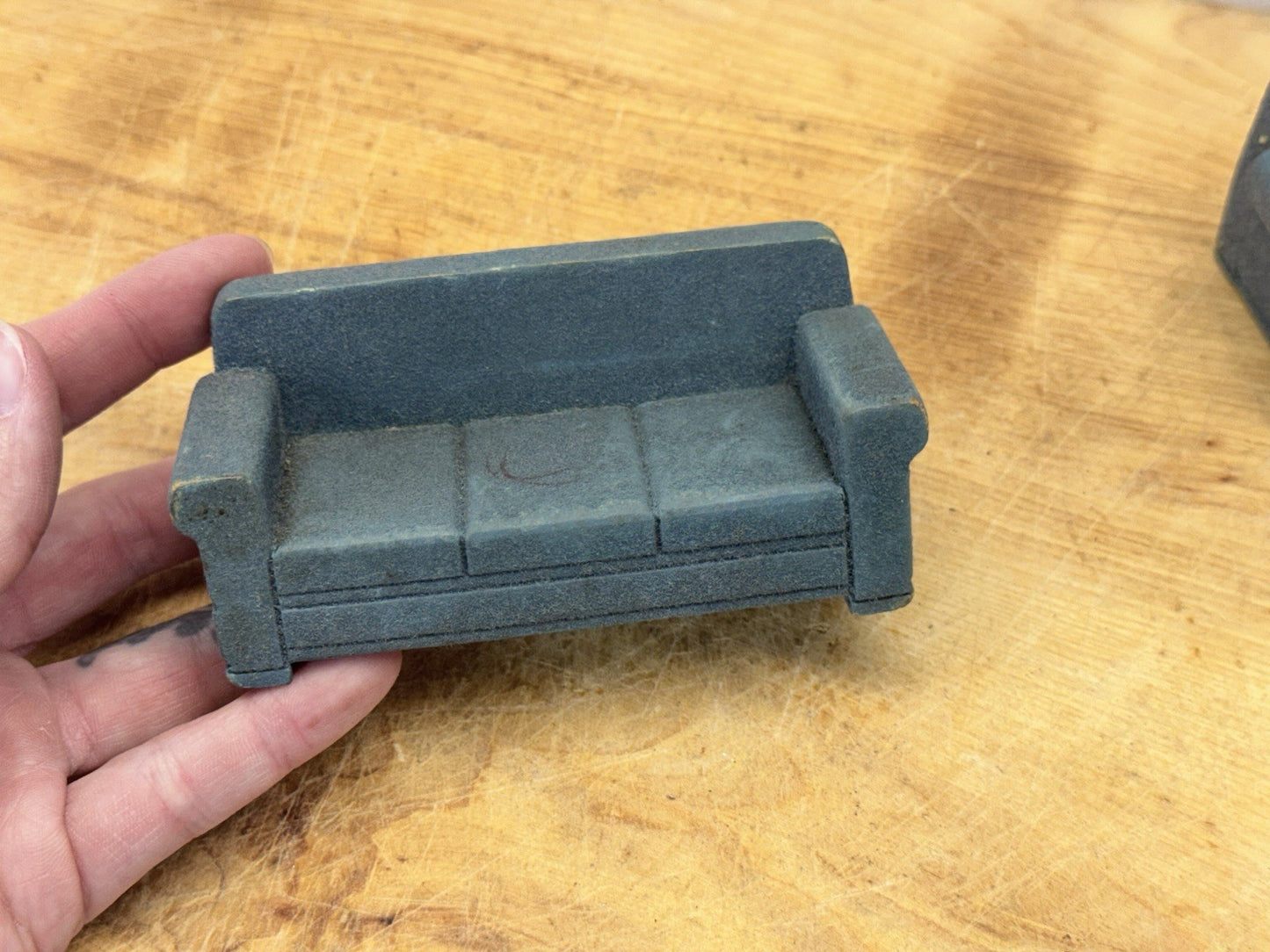 Miniature Doll House Couch And Chair Strombecker Vtg #1397