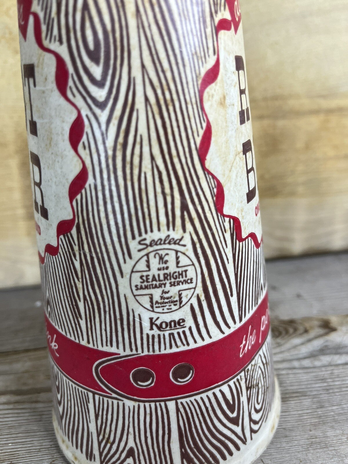 Vintage 1940s Collectible Waxed Cardboard Root beer Cone