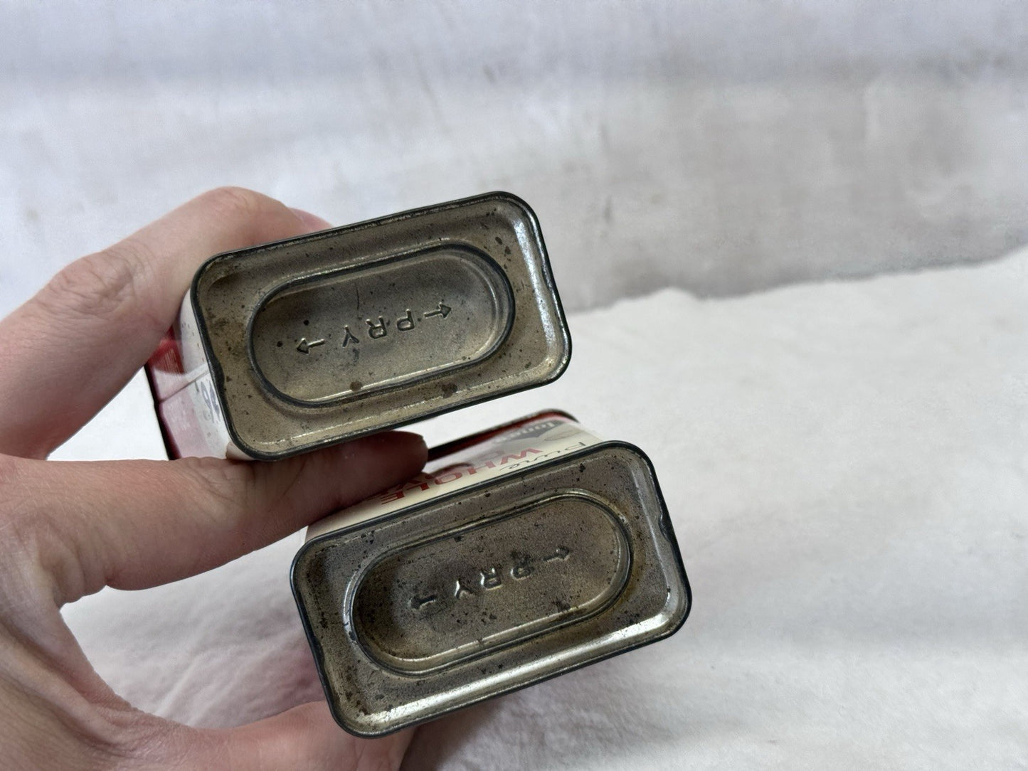 Tones Vintage Pickling Spice & Whole Cloves Spice Tins #s-1922