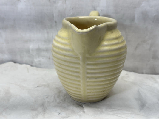 Vtg Hull Pottery Pitcher Jug Yellow Beehive Ringed Ring Ware USA #S-1762