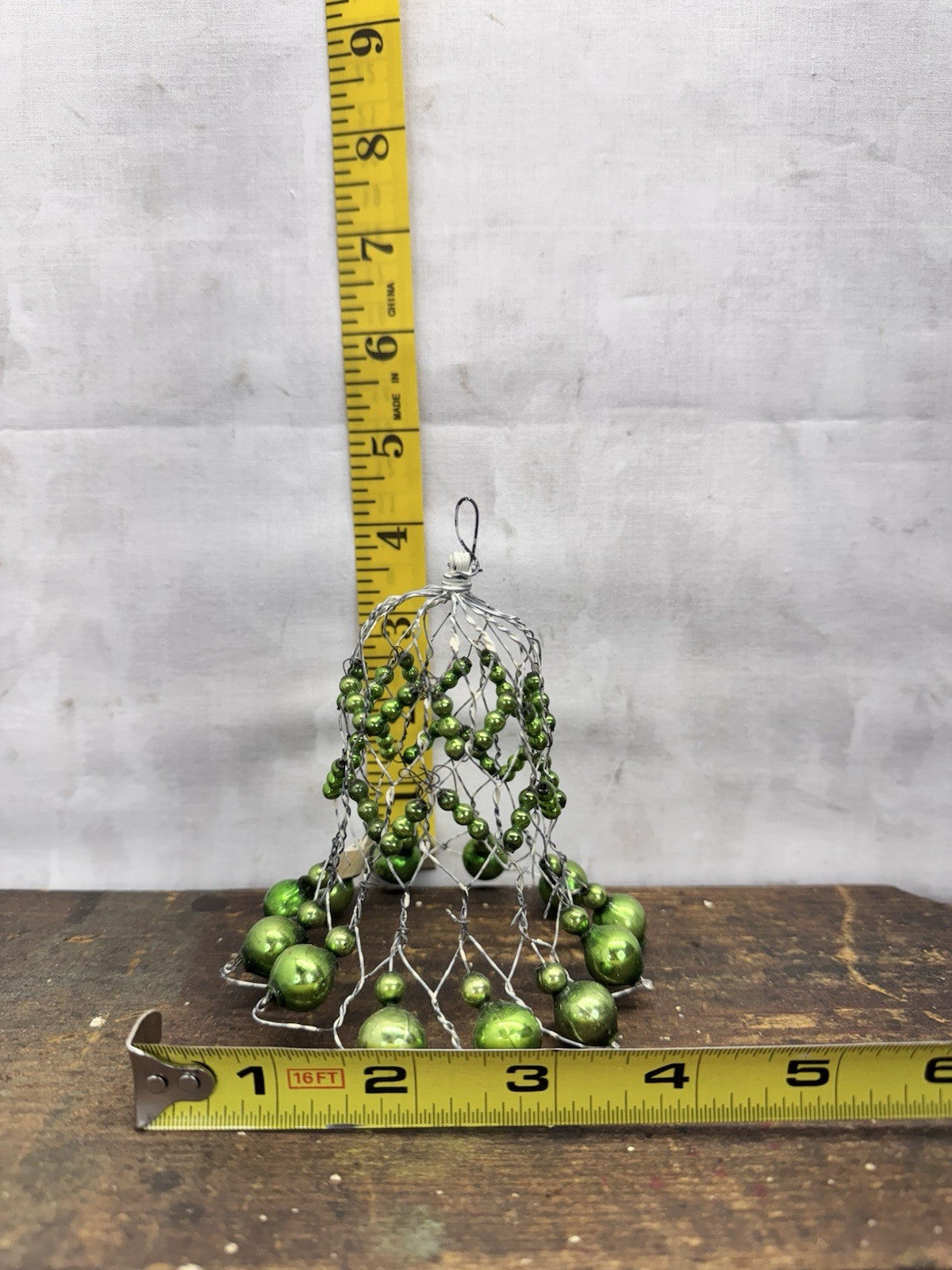 Mercury Bead Ornament Bell Victorian Japan #1039