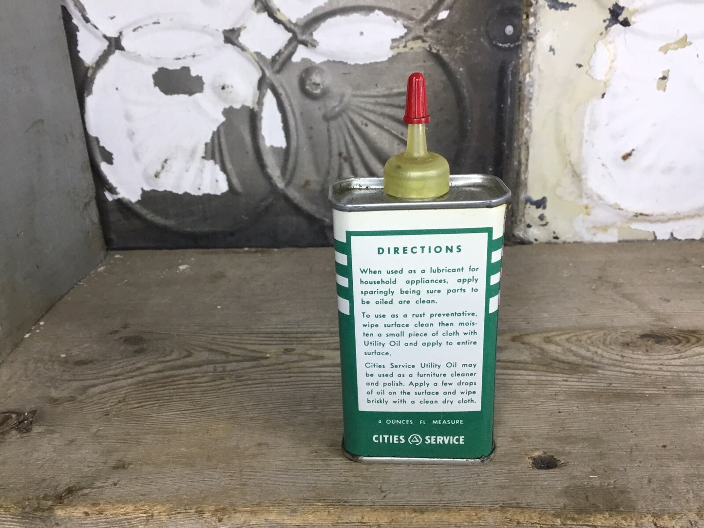 Vintage Mancave Cities Service Oiler 4 0z