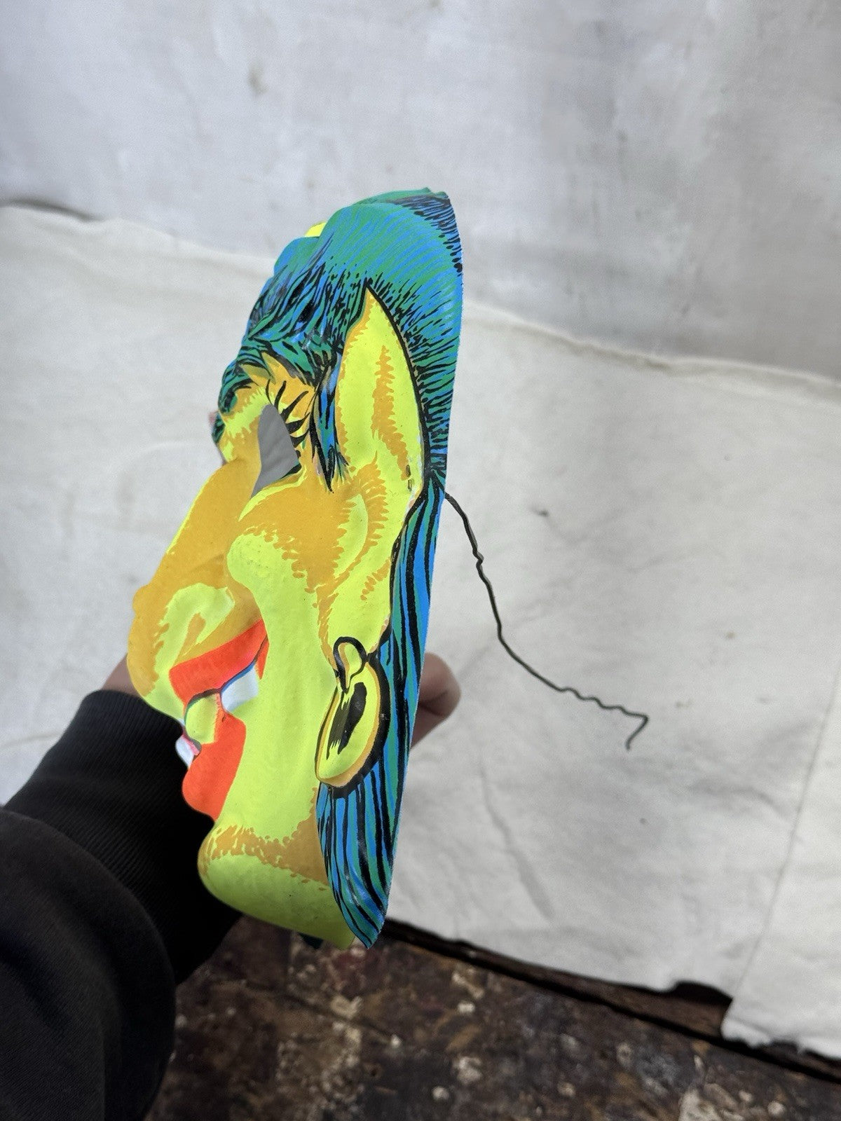 Vintage Glow Gypsy Witch Halloween Mask #S-1968