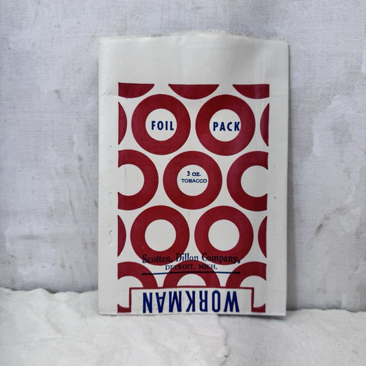 Union Workman Chewing Tobacco Foil Empty Bag Vintage