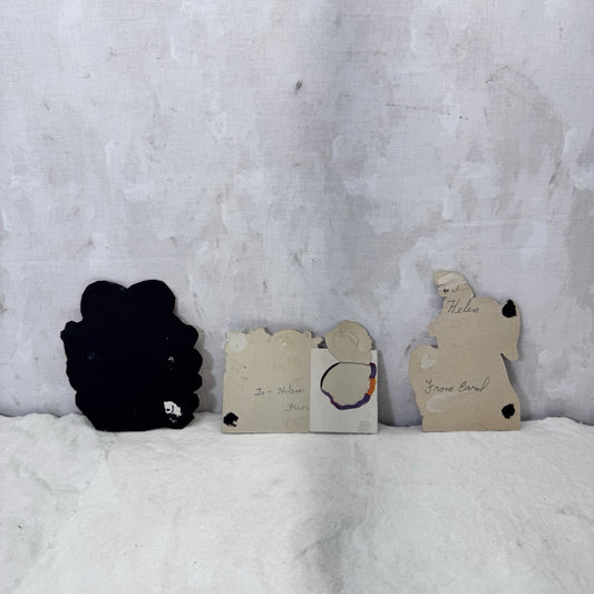 Three Vintage Paper Valentines Day Cards