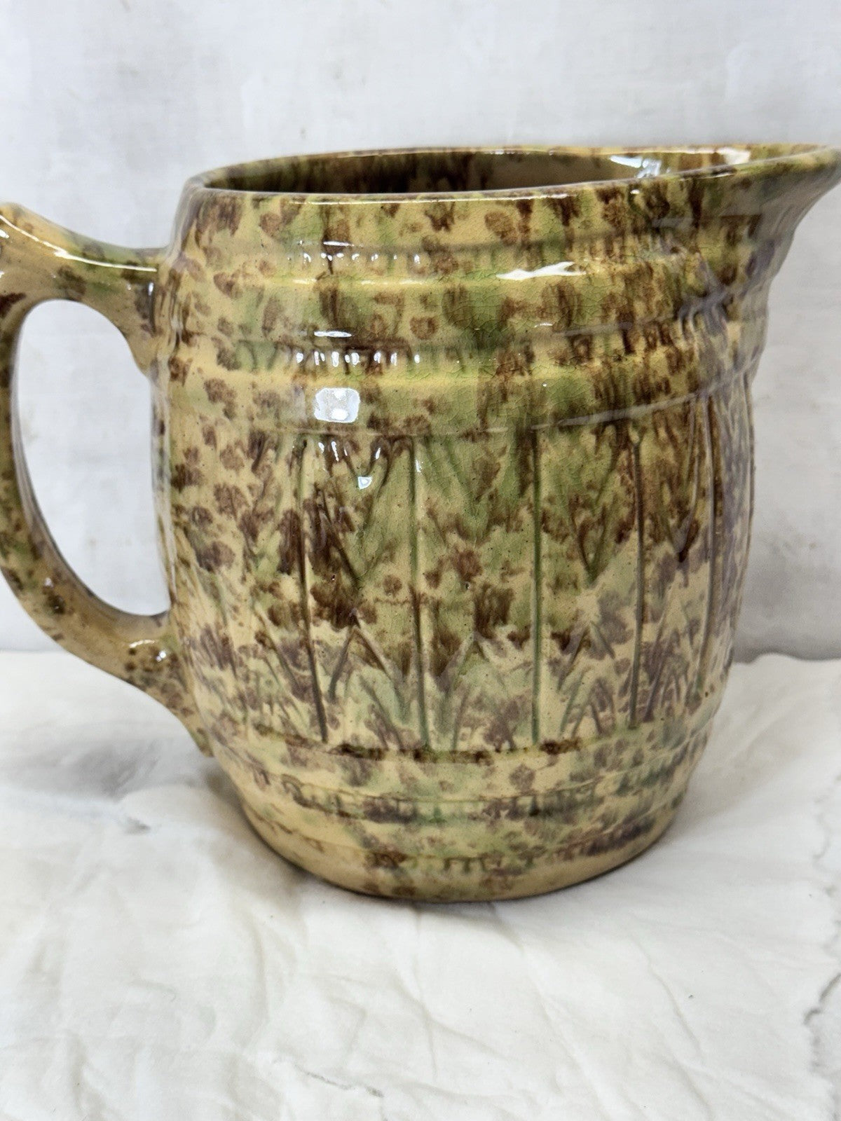 Morton Spatterware Antique Pitcher  #S-1847