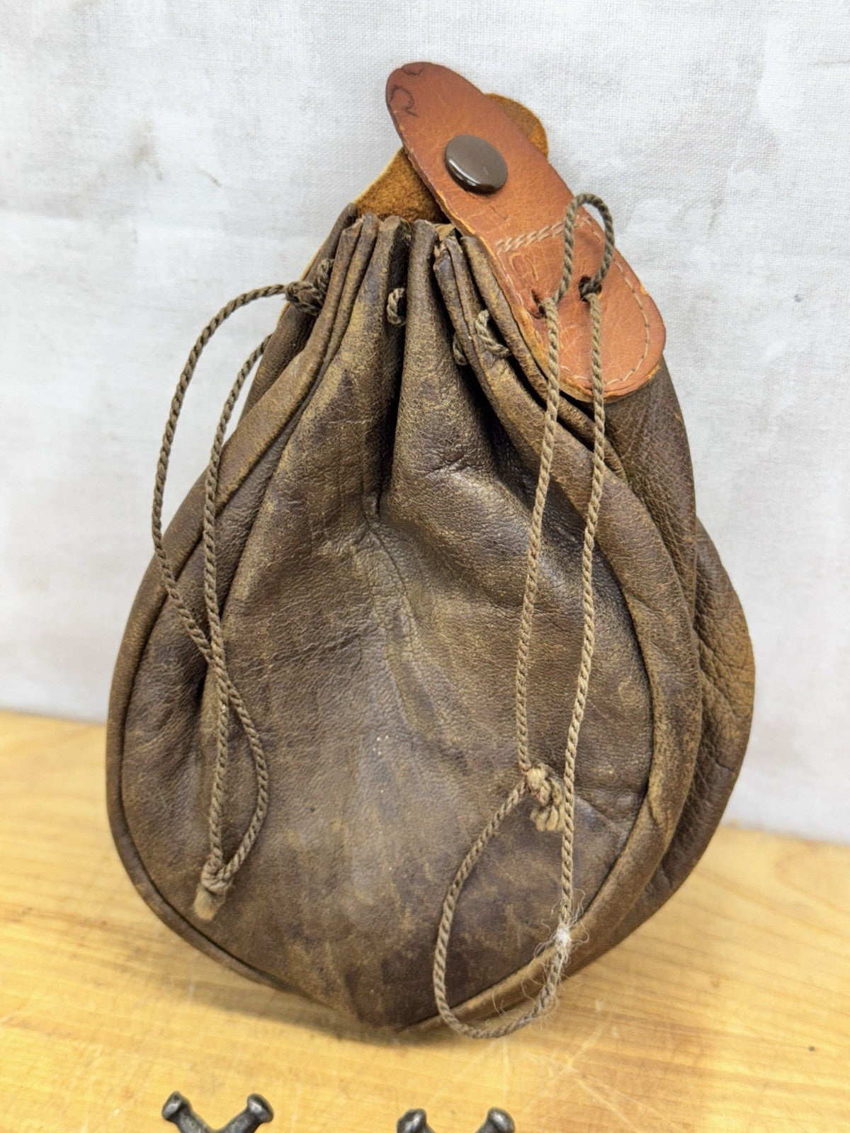 Leather Marble/Jack Pouch Antique #1394
