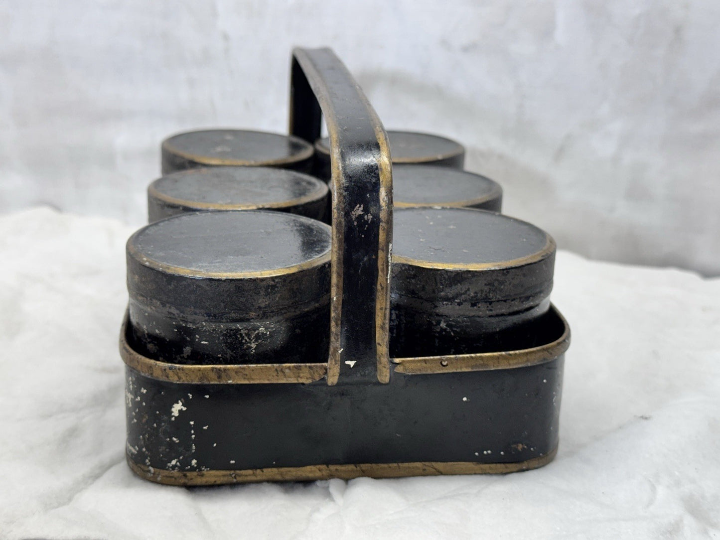 Antique Tin Spice Set Carrier #S-1763