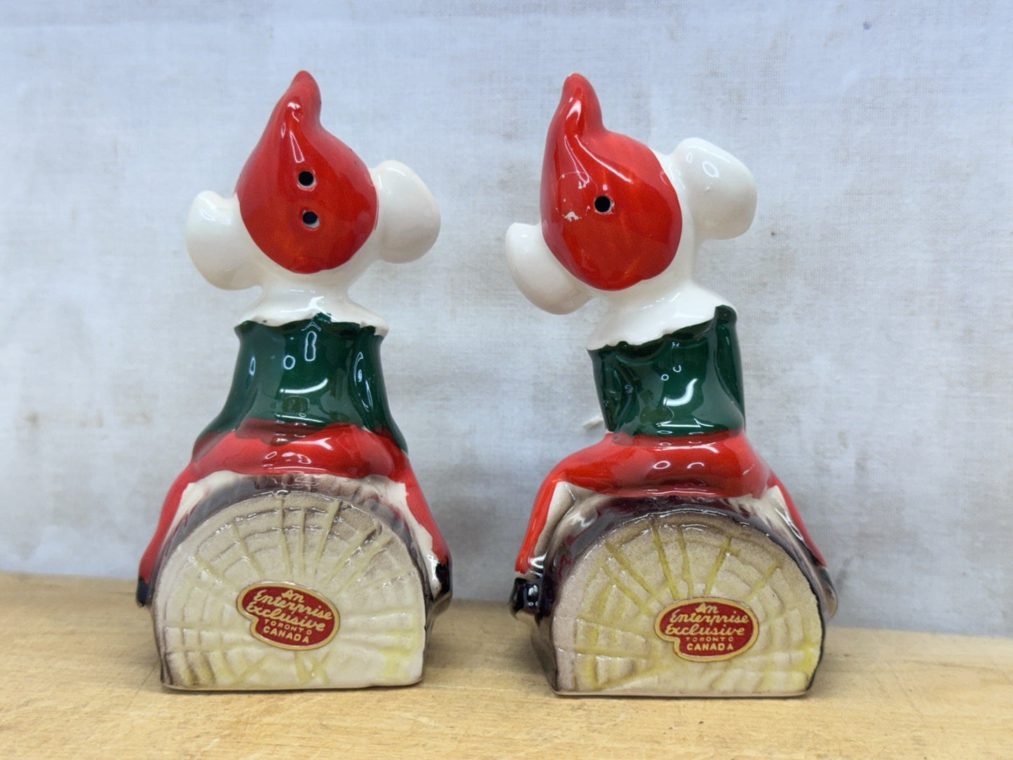 Ceramic Pair Of Elves Made In Japan #1139