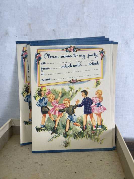 Vintage 16 Party Invites W/box