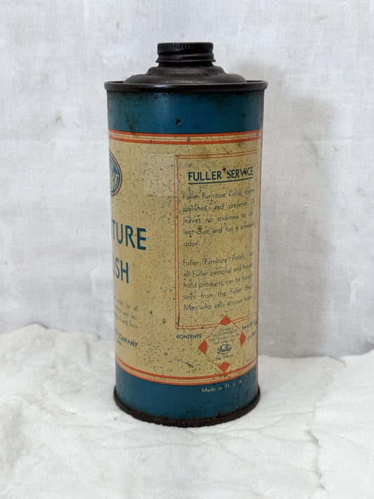 Fuller Furniture Polish Can Vtg #S-1777