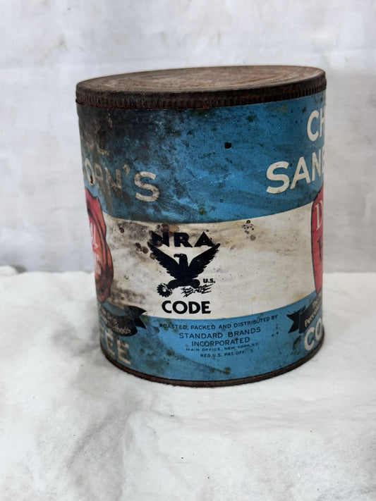 Chase And Sanborns Coffee Tin Vintage Rustic #S-1960