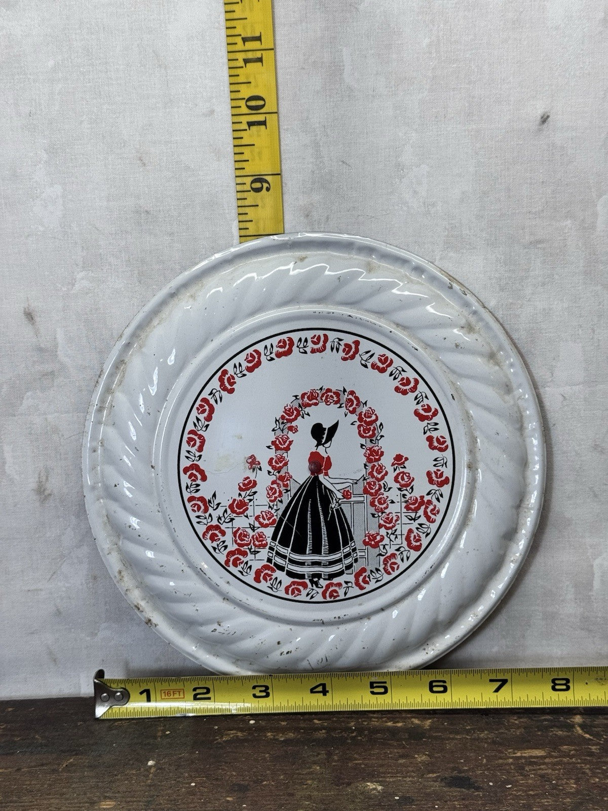 Vintage Floral White Stove Pipe Cover
