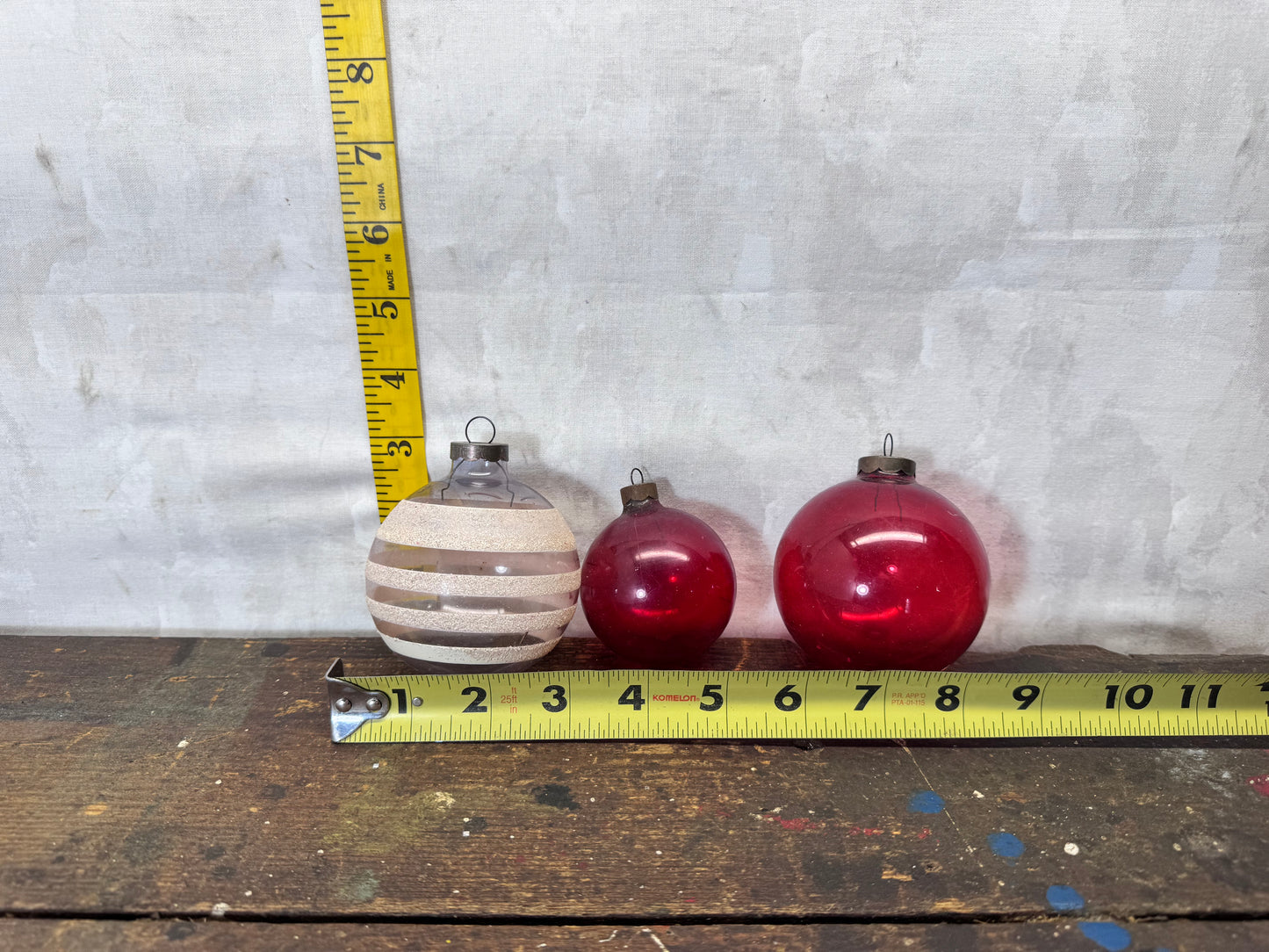 Christmas Glass Ornament Bundle of 3 #2104