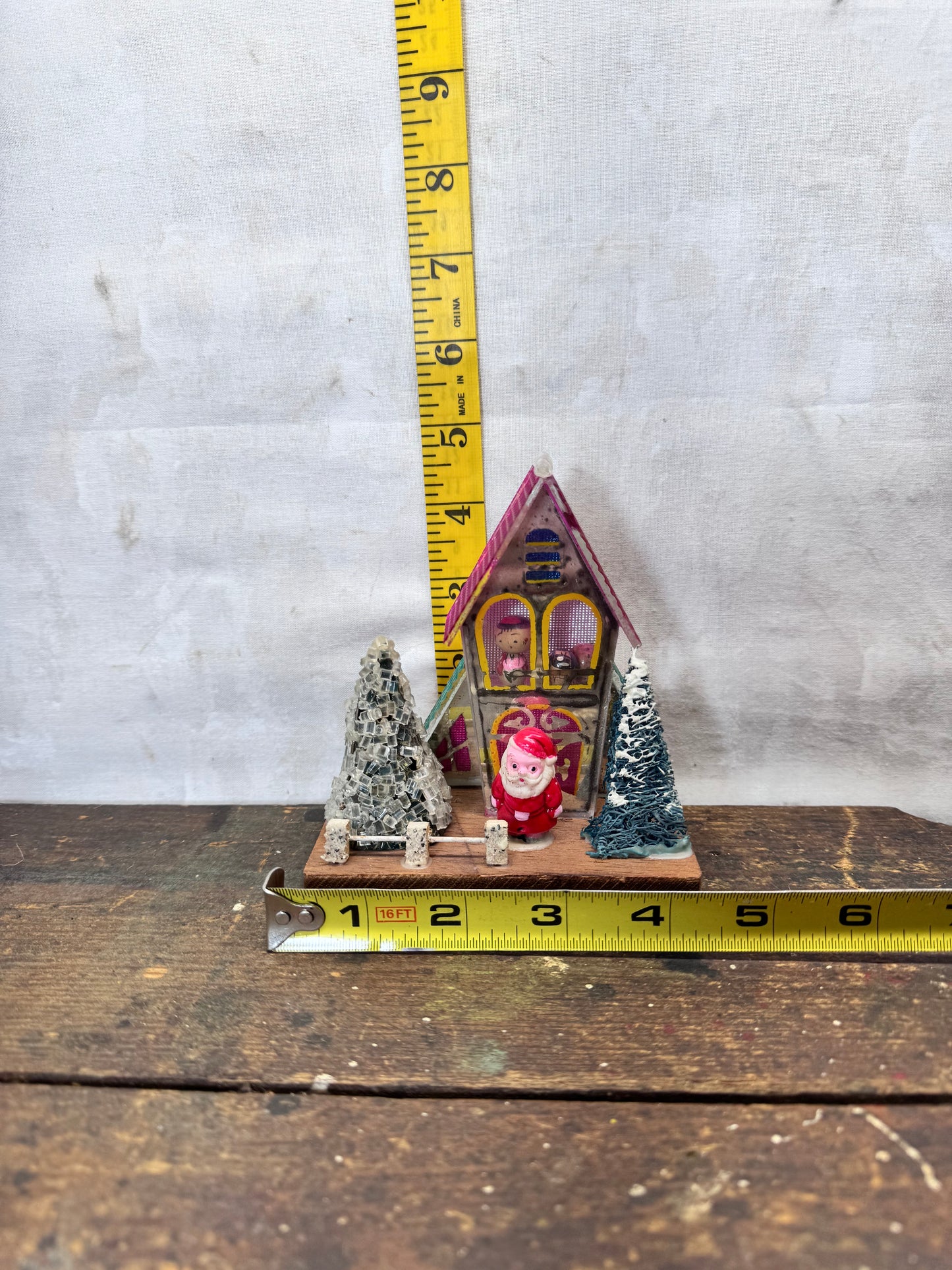 Twinkle Lite Putz Christmas House Vintage Flawed #2197