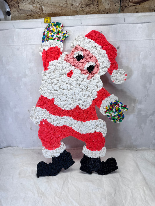 Santa Claus Christmas Popcorn Sign Vintage #1952