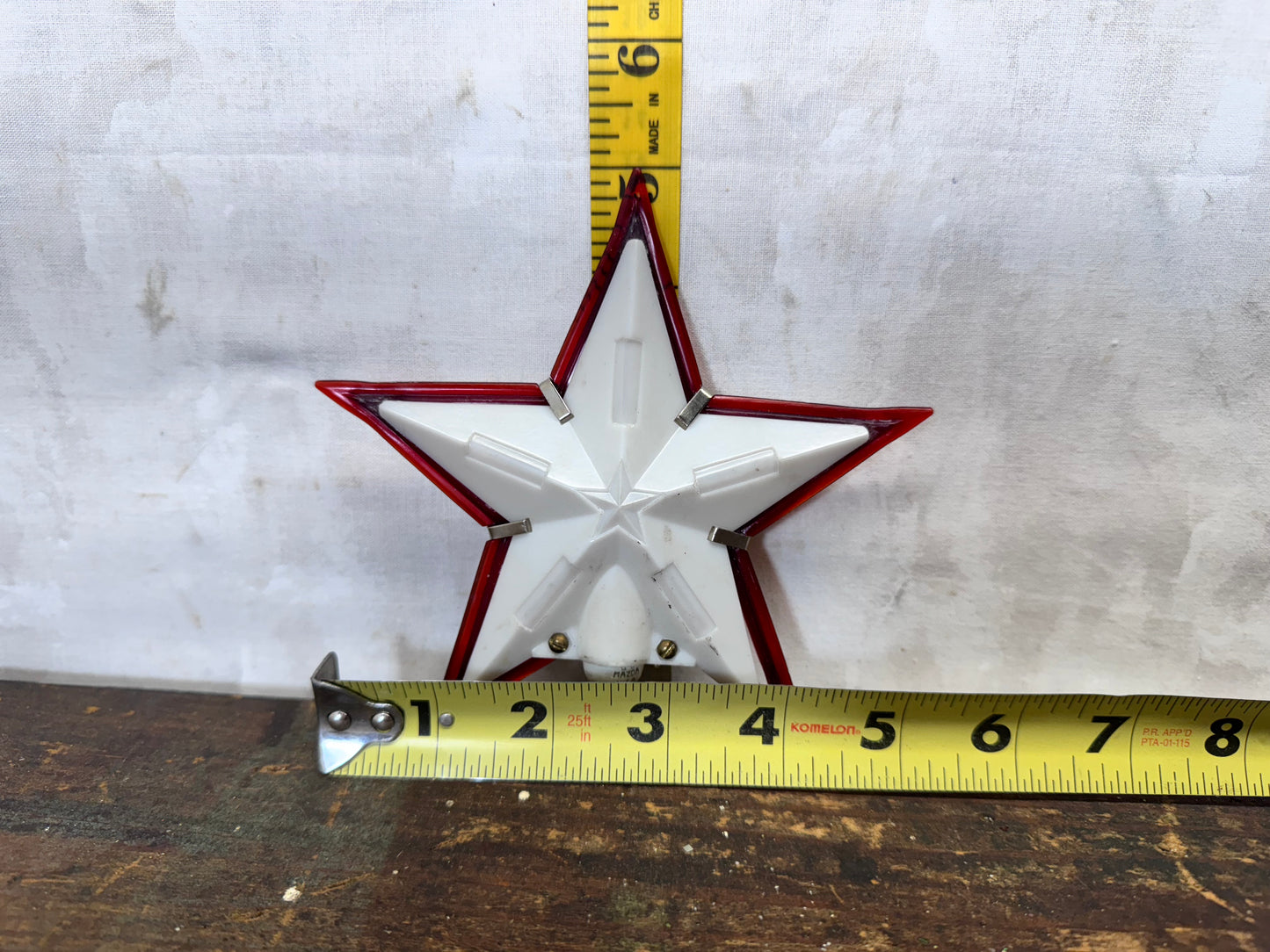 Vintage Light-Up Star Tree Topper #1738