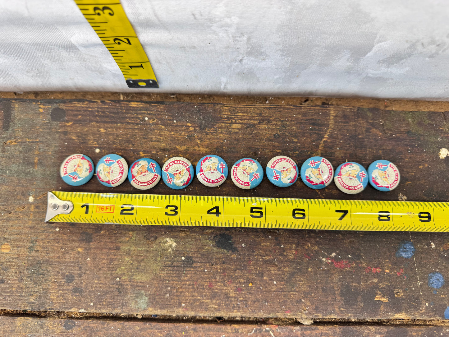 Santa Vintage Pinbacks National Tuberculosis Association #1627