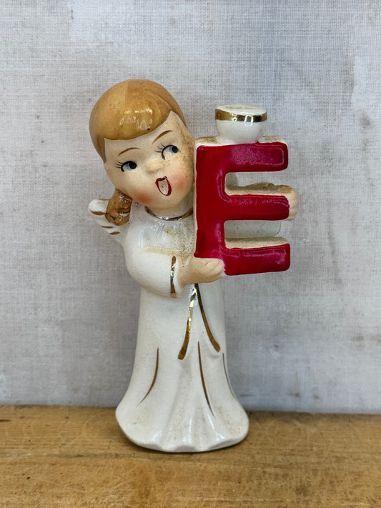 Vintage Christmas Napco Angel Replacement Letter E #1678