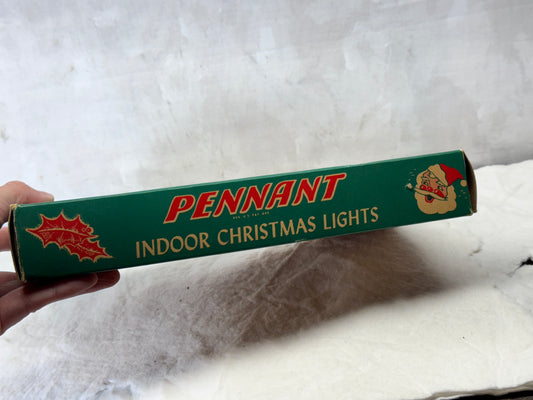 Pennant Christmas Lights Vintage Box Empty #1940