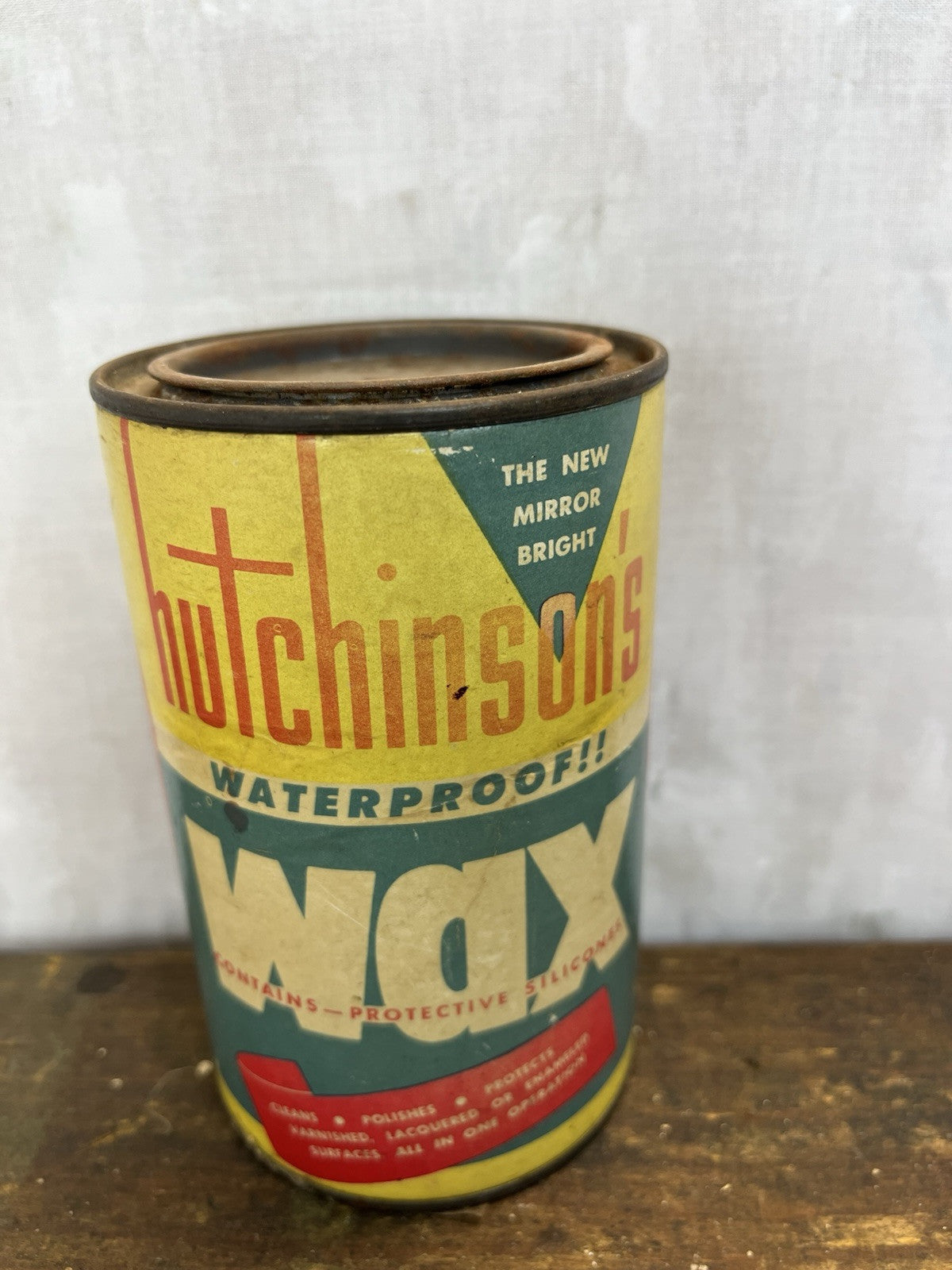 Vintage Hutchinsons Composite Wax Tin, Laundry Room