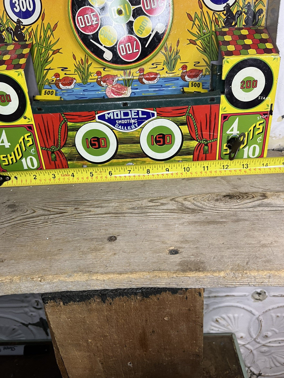 1930s Wyandotte Model Toy Shooting Gallery Collectible Tin Litho