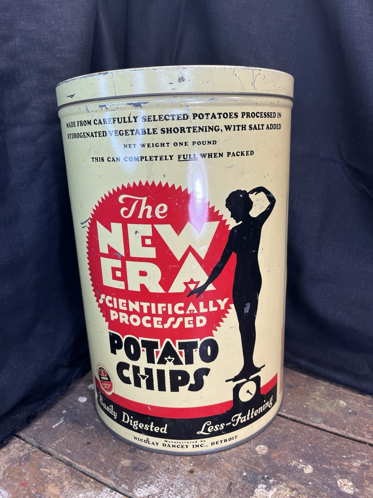 Vintage Collectible New Era Chip Tin