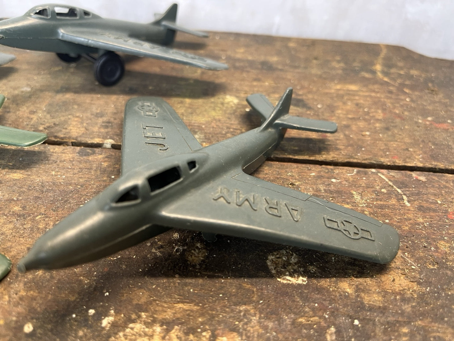 Vintage Child’s Plastic 4 Toy Airplanes No. 164 USA