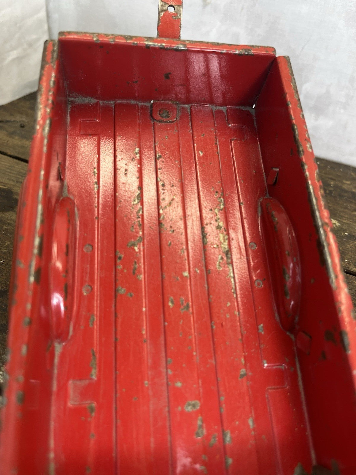 Vintage Collectible Mancave Red Tru Scale 1960s Pickup Box Toy
