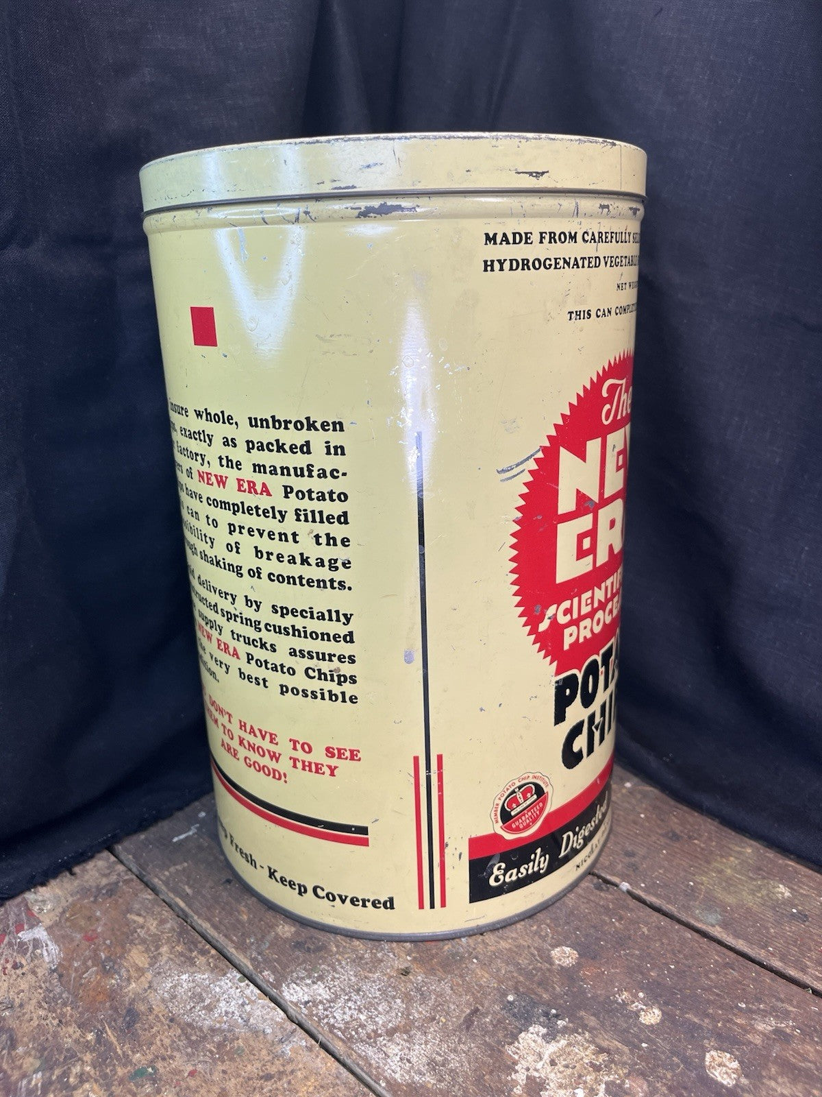Vintage Collectible New Era Chip Tin