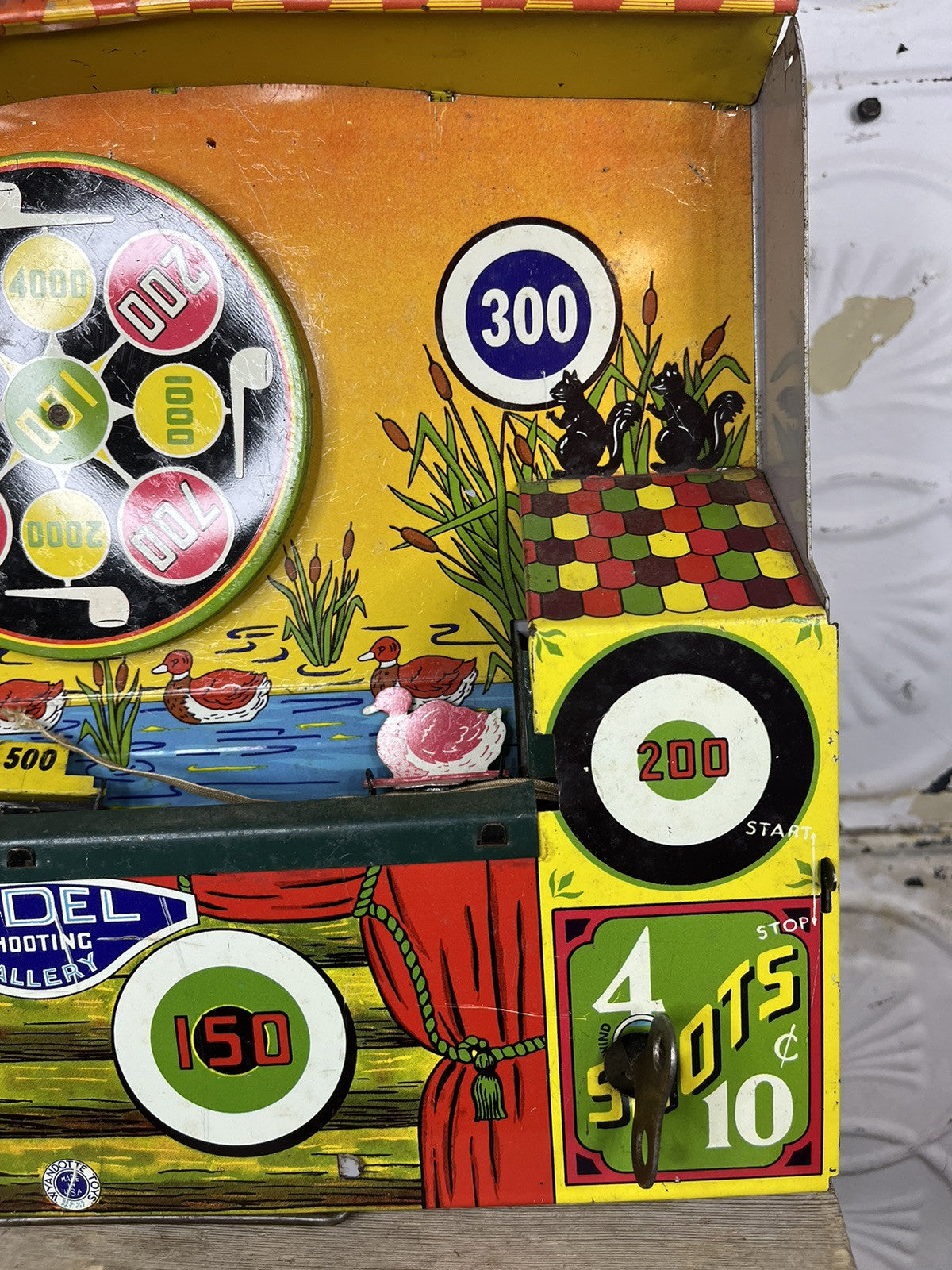1930s Wyandotte Model Toy Shooting Gallery Collectible Tin Litho