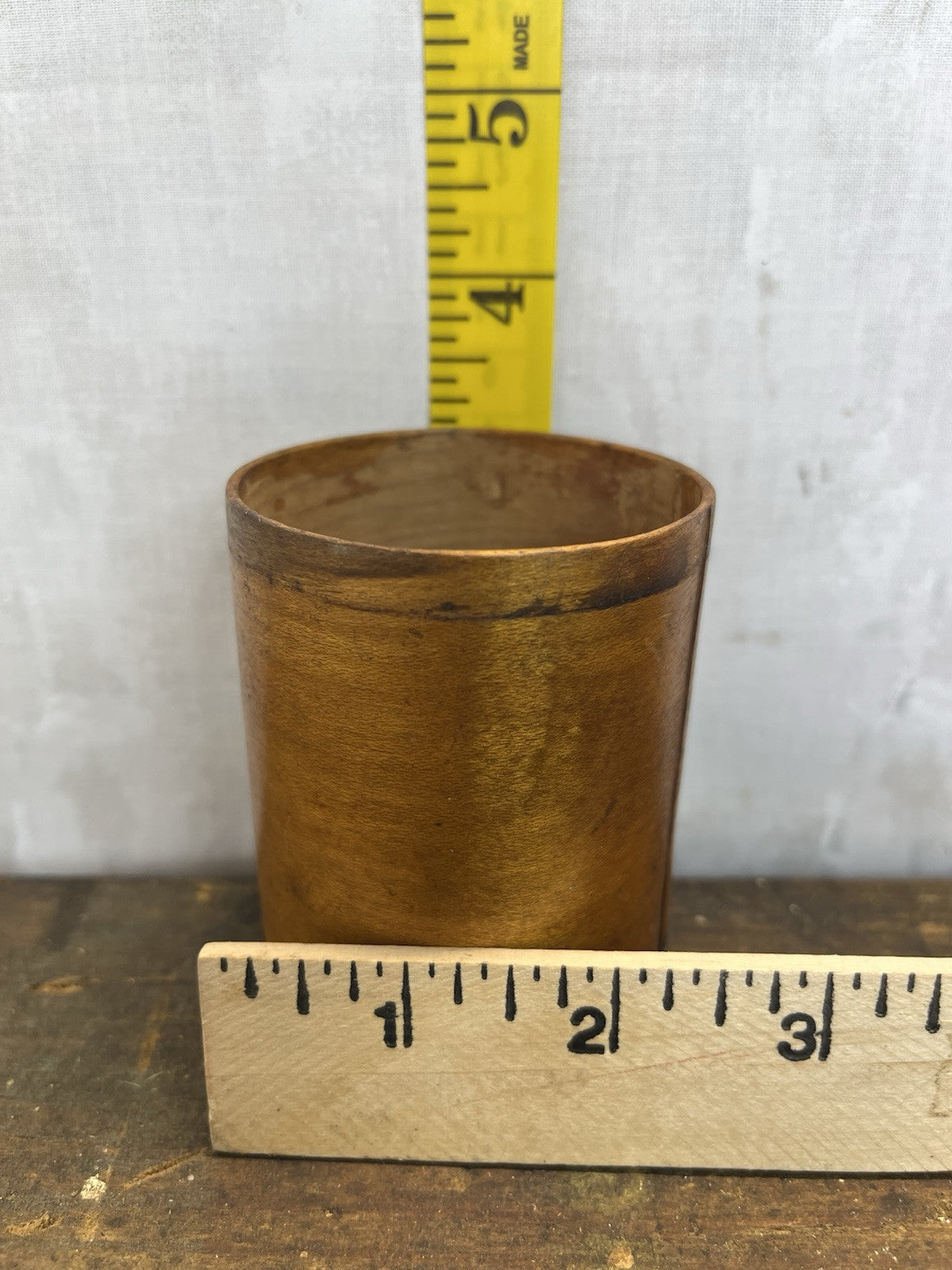 Antique Collectible Mustard Spice Box No Cover Home Decor