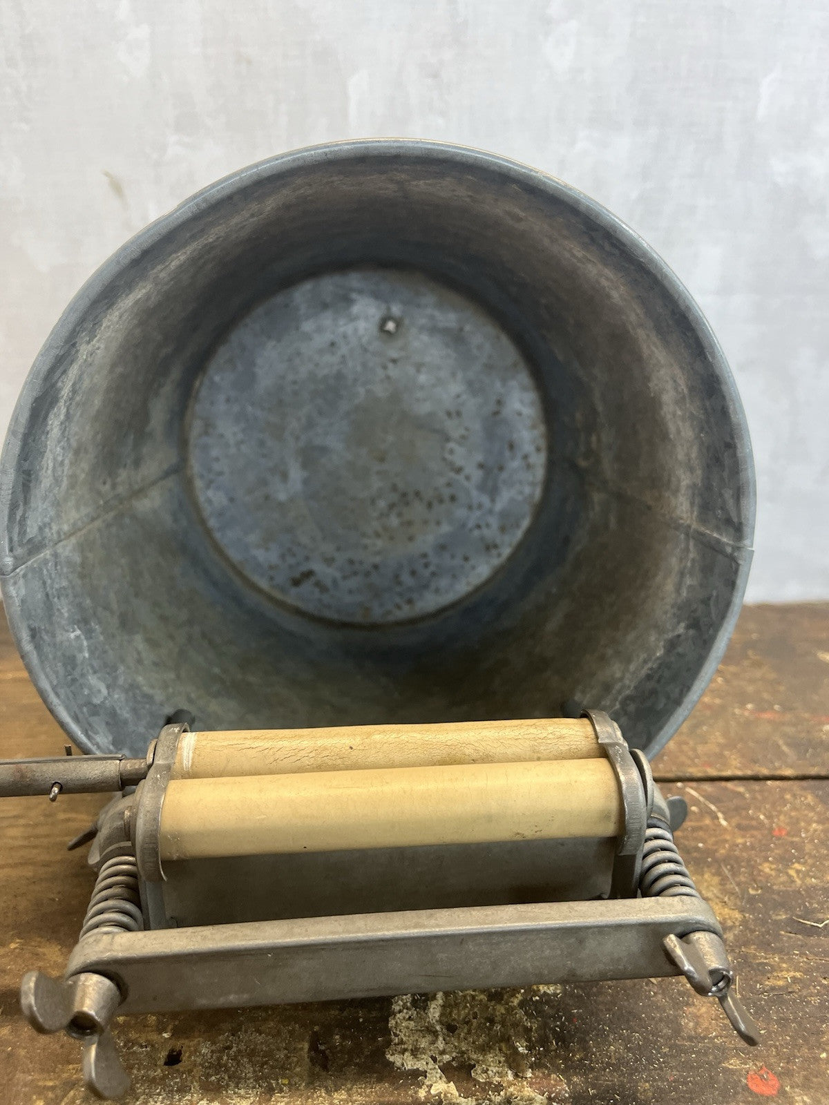 Vintage Collectible Doll Hand Washer Ringer And Collapsible Clothesline