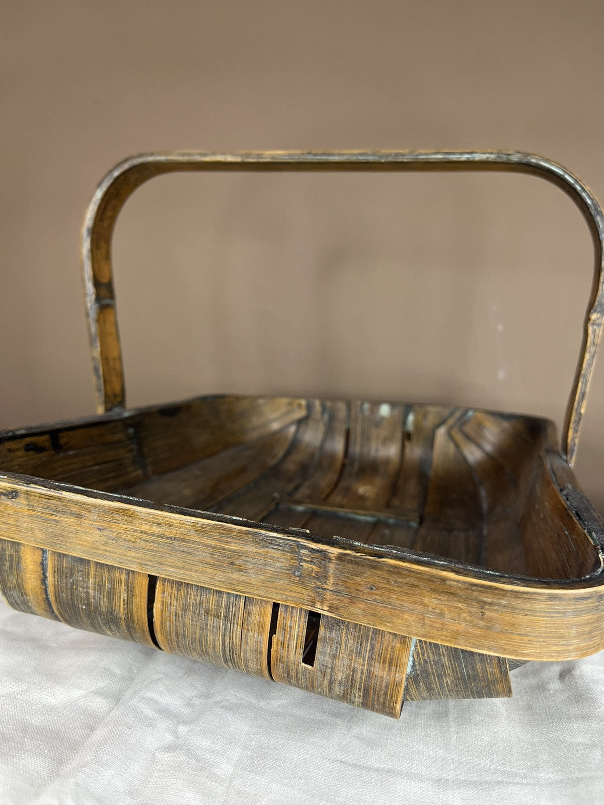 Primitive Antique Home Decor English Trug Gathering Basket