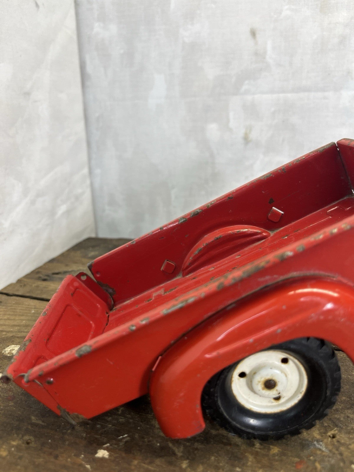 Vintage Collectible Mancave Red Tru Scale 1960s Pickup Box Toy
