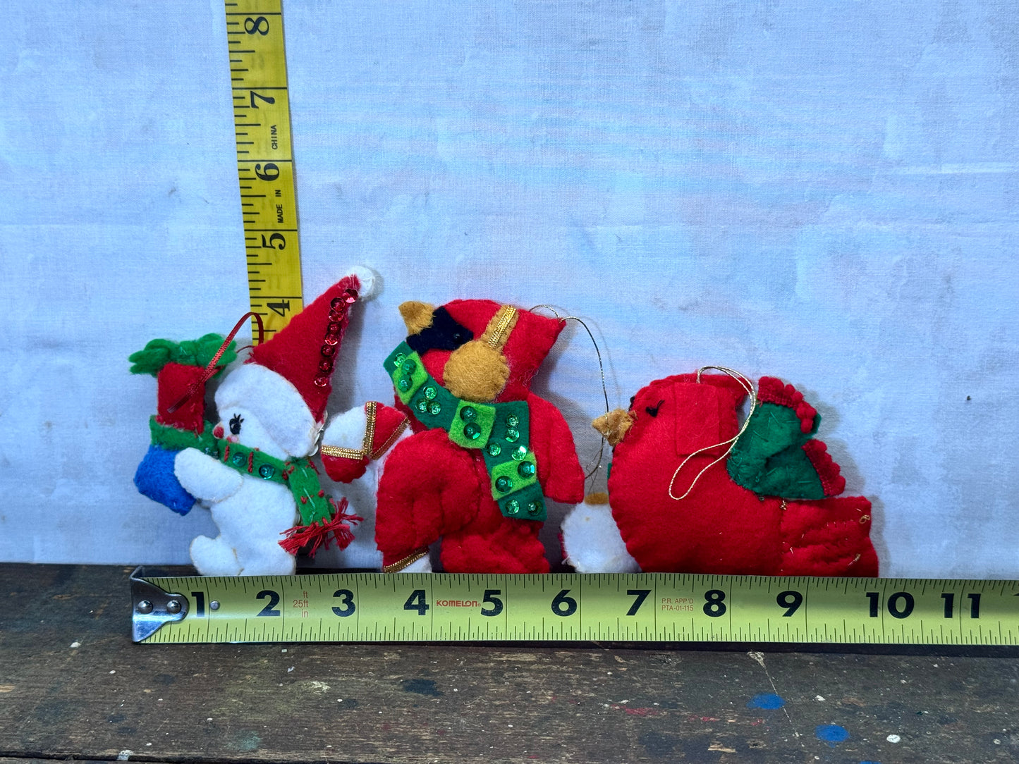 Vintage Christmas Felt Ornaments #1786