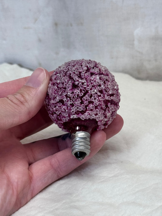 Purple Lighted Ice Lightbulb Vintage D30 120 Volt NOS #1876