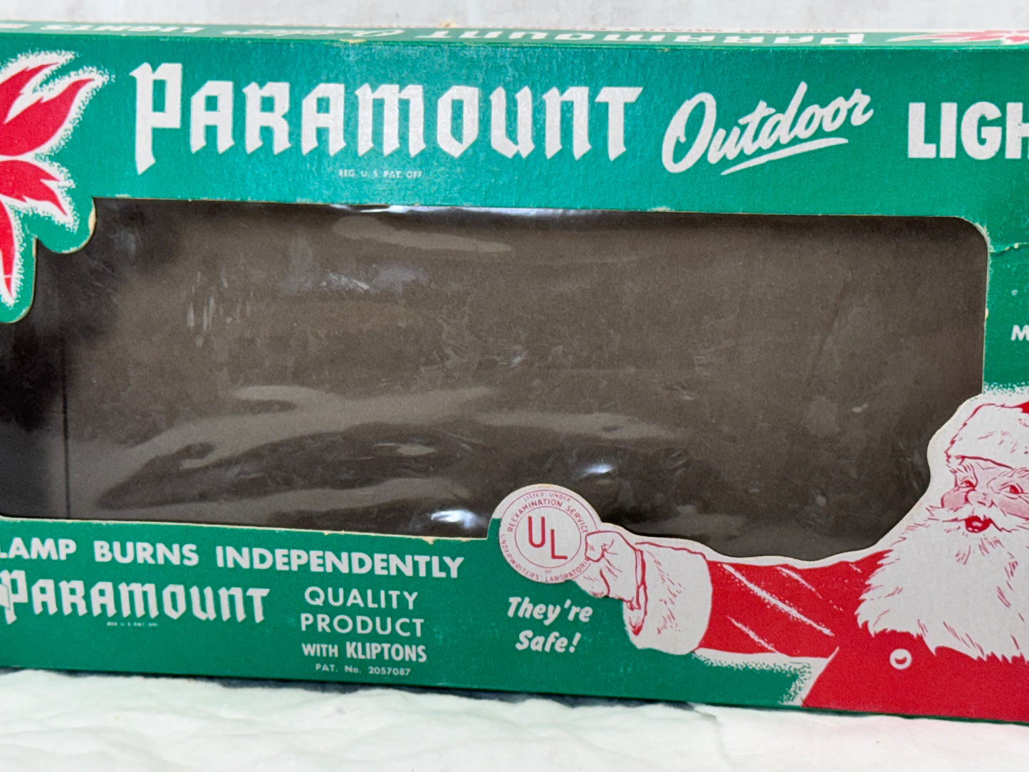 Paramount Outdoor Lights Box Empty Vintage Christmas #1734