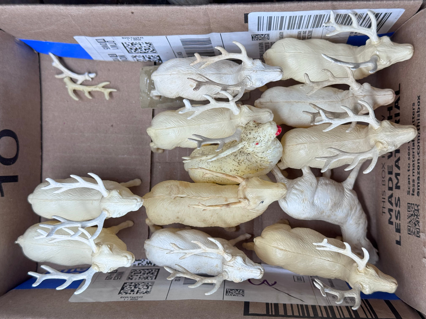 Celluloid Reindeer Bundle of 12 Flawed #2006